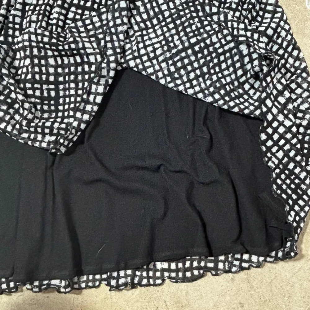 Pendleton Petite Black and White Checkered Skirt Women’s Size 16 Side Zipper
